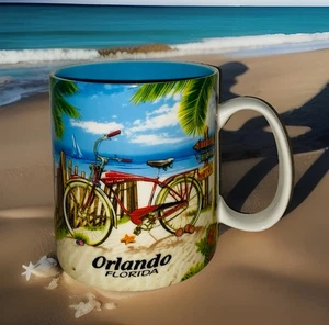 Orlando Florida Beach Scene Coffee Mug Tea Cup Souvenir 10 oz NEW Gift Corp - Picture 1 of 4