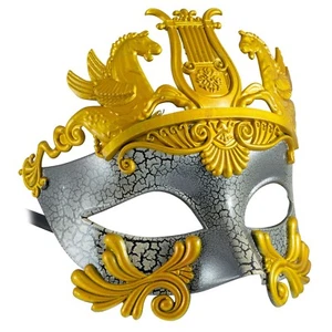 ROMAN Gladiator MENS MASQUERADE Mask | FILIGREE Venetian | Fancy Dress PROM BALL - Picture 1 of 12
