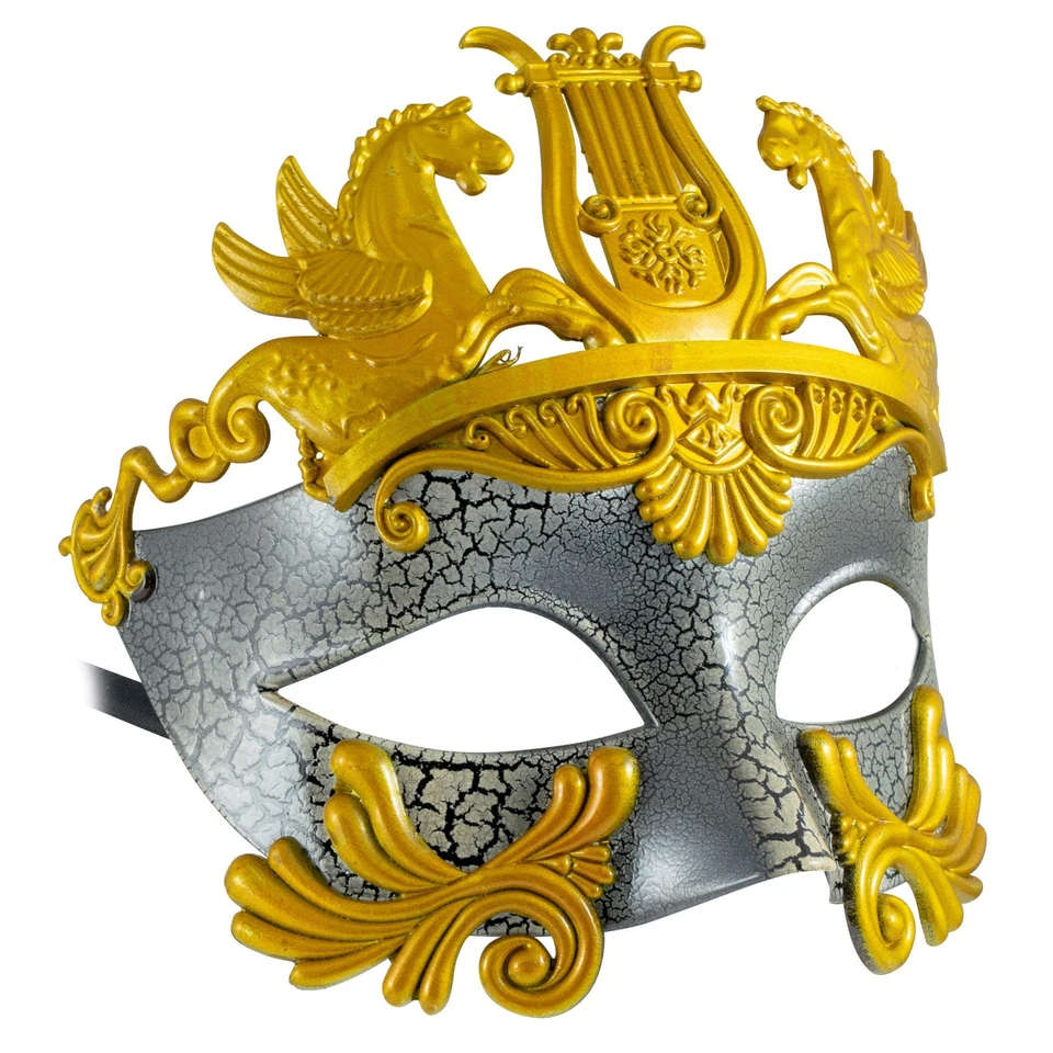 ROMAN Gladiator MENS MASQUERADE Mask | FILIGREE Venetian | Fancy Dress PROM BALL - Image 1 of 4