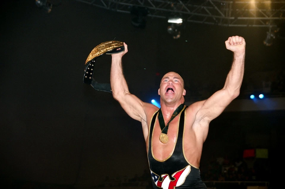 KURT ANGLE VINTAGE 8x10 COLOR PHOTO ROH ECW WWF NXT AEW NXT WWE - Image 1 of 1