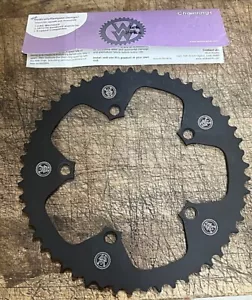 Wickwerks - 53T Black Chainring - 130BCD 9 / 10 Speed - BRAND NEW - NOS - Picture 1 of 6