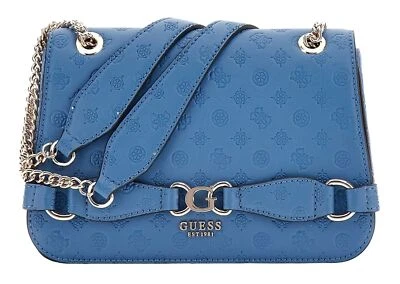 GUESS Arlena Logo Convertible Xbody Flap Umhängetasche Slate Logo blaugrau Neu - Bild 1 von 3