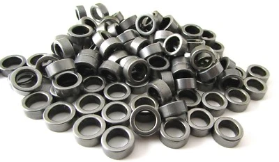 100 Steel Beads / Spacer For Paracord, Leather, Shoe, Bracelet, Necklace, Pony - Image 1 of 4