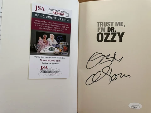 Ozzy Osbourne autographed signed auto Trust Me I'm Dr. Ozzy hardcover book (JSA) Cover
