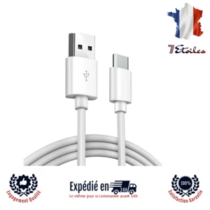 CABLE CHARGEUR USB DATA TYPE-C POUR SAMSUNG S8/S8Plus/S9/Note8 Blanc - Bild 1 von 5
