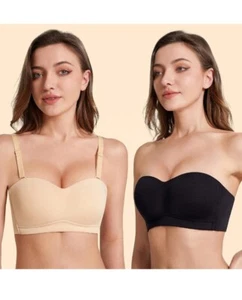 OGET Women's Strapless Bra Wireless Push Up Small Chested Multiway Wirefree... - Picture 1 of 8
