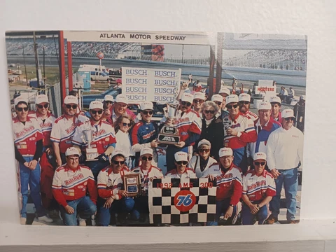 Vtg 92 NASCAR Jeff Gordon BD Racing Team Memorabilia 76 Union Oil Postcard Photo Cover
