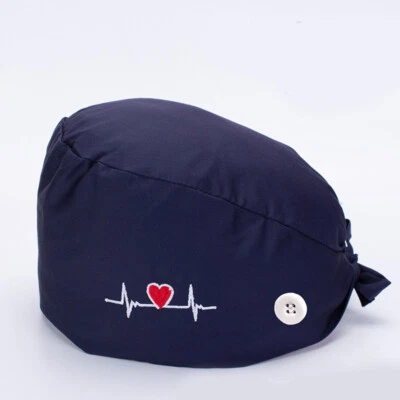 Doctor Hat Nurse Baotou Cap Surgical Cotton Cap Buckle Printing Sweat-absorbent* - Image 1 of 4