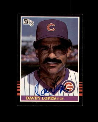 Davey Lopes Signed 1985 Donruss Chicago Cubs Autograph - Image 1 of 2