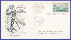 USA3 #1128 ADDR ARTMASTER FDC Arctic Explorations - Imagen 1 de 1