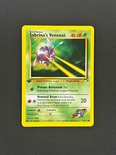 Sabrina's Venonat 96/132 1st Edition Pokémon Card Gym Heroes Common WOTC NM