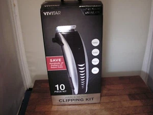 Vivitar 10 Piece Kit Hair And Bread Clipping Kit Soft Grip PG-6000-BLK - Picture 1 of 4