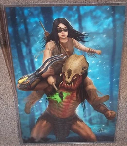 Prey Predator vs Naru Glossy Art Print 11 x 17 In Hard Plastic Sleeve - Picture 1 of 1