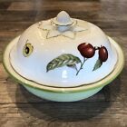 Villeroy & Boch Cascara Cake & Cookie Dish Covered Lid 11.25” Fruit Rare Piece!