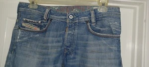 Diesel Koffha Jean Para Hombres 32x30 Azul Botón Mosca Denim Corte Bota - Imagen 1 de 5