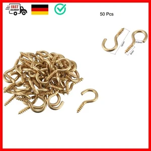 sourcing map 50 Stück Schraubhaken Ösen Haken Schrauben Sortiment Ösenhaken S... - Bild 1 von 3