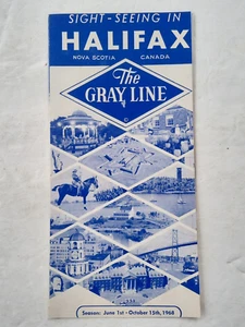 The GRAY LINE Bus Tours 1968 Timetables Halifax Canada Pamphlet Sight Seeing Map - Picture 1 of 21