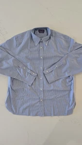 Ralph Lauren Purple Label Shirt Mens L Gingham Check Blue Sartorial Italy Sample - Picture 1 of 9
