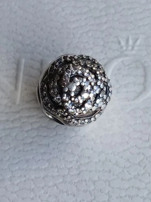 Original  Pandora Element, Clip, Rose, mit weißen Zirkoniasteinen, pavé, retired - Bild 1 von 4