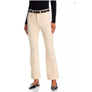 Veronica Beard Jeans Damen Cameron High Rise Ankle Flare Jeans Ecru 25 Neu mit Etikett 278 - Bild 1 von 10