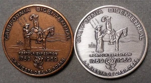 2 “Made From”: California Bicentennial, 1769-1969, Portola Expedition Horseman - Picture 1 of 2