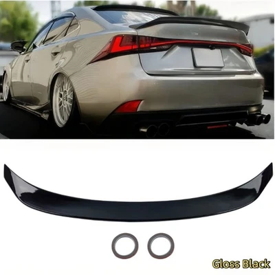 PARA 2014-2020 LEXUS IS200t IS250 IS350 ESTILO AR ALERÓN MALETERO NEGRO BRILLANTE Foto 1 de 4