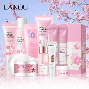 9tlg Gesichtsprodukte Set Sakura Hautpflege Set Gesichtsreiniger Gesichtscreme Sonnencreme - Bild 1 von 26