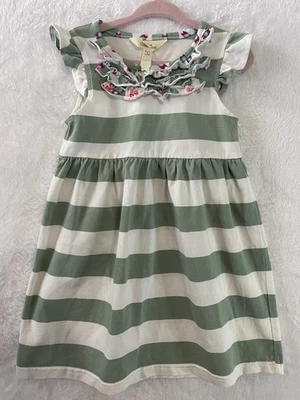 Vestido de Verano Matilda Jane, Talla 4, Artículo 21007D, Floral Verde Rayas Volantes Foto 1 de 4