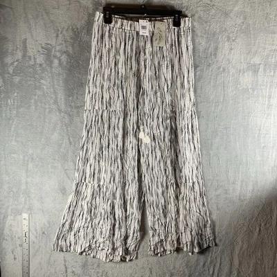 Pantalones de natación J Valdi para mujer M negros blancos abstractos con cordón nuevos con etiquetas Foto 1 de 4