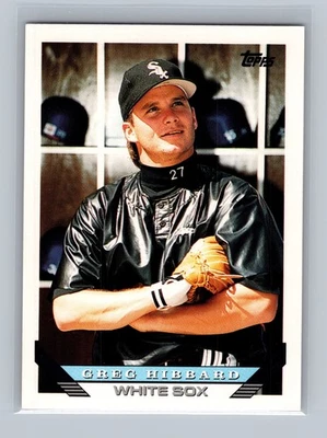 Greg Hibbard Chicago White Sox #313 Topps 1993 Baseball Card - Image 1 of 2