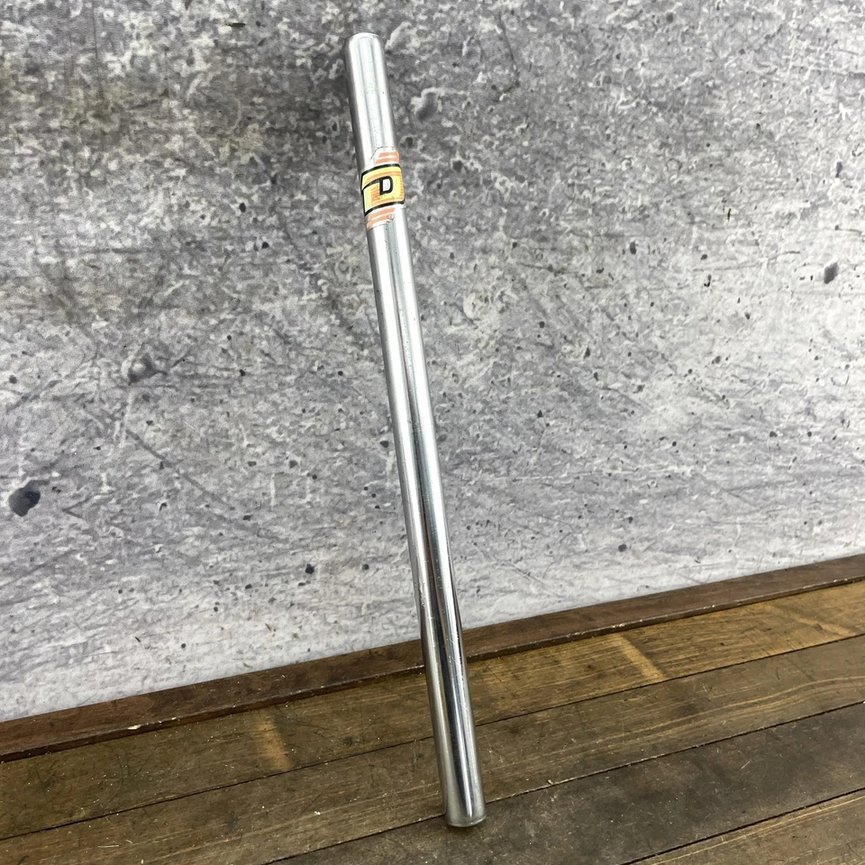 Tija de sillín vintage DYno BMX 22,2 mm plateada 395 g Old School BMX recta Foto 1 de 4
