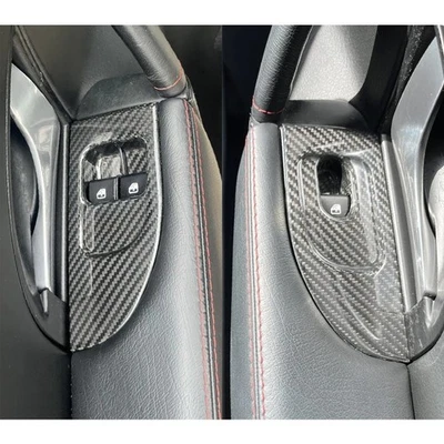 Dry Carbon Fiber Window Lift Switch Cover for Maserati GranTurismo MC GTS 08-19 - Image 1 of 4