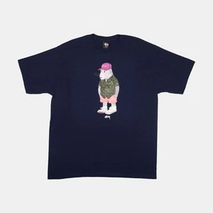 Stussy Flower Rat T-Shirt / Size XL / Mens / Blue / Cotton - Picture 1 of 8