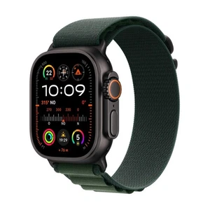 Apple Watch Ultra 2 GPS + Cellular 49mm Cassa Titanio Nero con Dark Green Alpine - Photo 1 sur 2