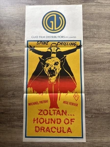 VINTAGE MOVIE POSTER: DRACULA'S DOG ZOLTAN (Original 1977 Daybill) Hammer Horror - Picture 1 of 2