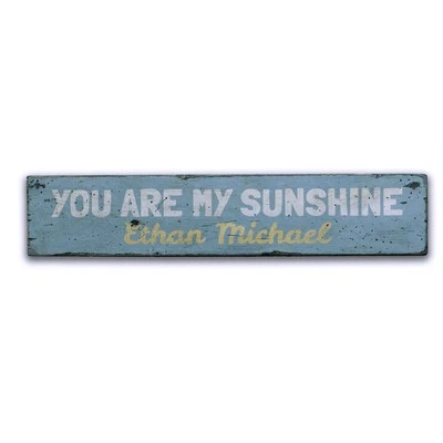 You Are My Sunshine Novelty Distressed Sign, Personalized Wood Sign - Image 1 of 2