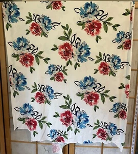Brushed Polyester Knit Fabric 4-way Stretch Floral 60"x1 yard - Picture 1 of 7