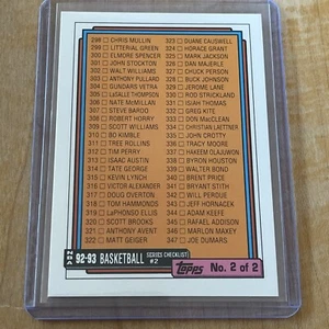 1992 Topps # 396 Checklist Number 2 of 2 Checklist Series 2 - Bild 1 von 2