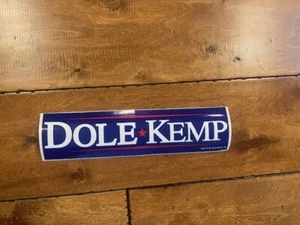 Vintage 1996 Dole Kemp Präsidentschaftskampagne Autoaufkleber 3"X12,5" - Bild 1 von 1