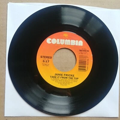 JANIE FRICKE Take It From The Top 45 7" COUNTRY Vinyl Record Columbia Records Foto 1 de 2
