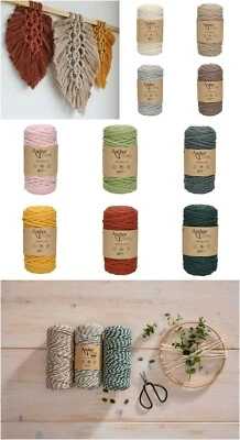 Cavo Macrame 5 mm o 3 mm - Ancoraggio Abile 100% Riciclato Morbido 3 strati Eco Friendly - Immagine 1 di 4