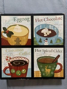 Christmas Hot Drinks. 4 GLASS DISHES NEO-CLASSIQUE COLLECTION - Picture 1 of 7