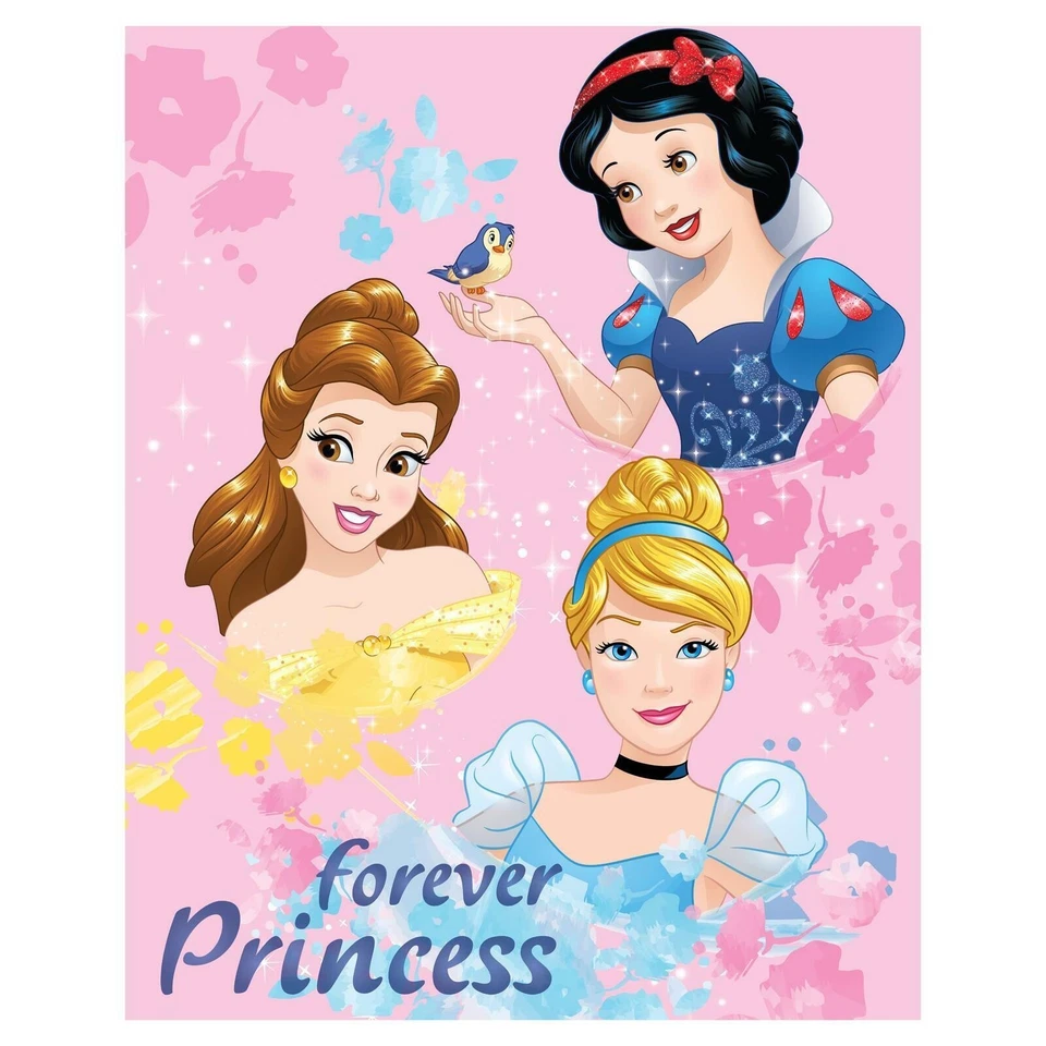 Coperta Pile Principessa Disney Belle Bianca Neve Cenerentola Bambini 130x170cm - Immagine 1 di 1