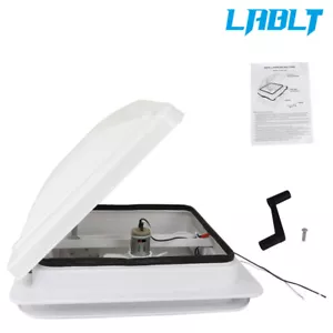 LABLT RV Roof Vent Fan Kit 14" × 14" For Camper Universal Lid Interior Garnish - Foto 1 di 12