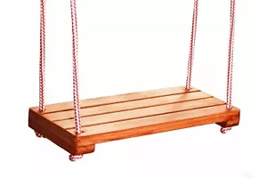 Wooden Swing Outdoor Chair Rope Garden Playground Bouncer Board BR - Picture 1 of 2