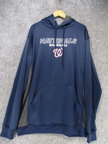 Major League Baseball Washington Nationals Hoodie Mens Xlt Xl Tall Navy Blue Cover
