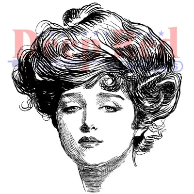 深红色邮票吉布森女孩橡皮印章 — 第 1/4 张图片