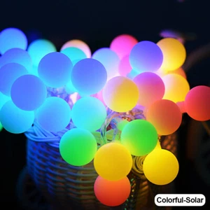 Solar Powered String Lights 49ft 100 LED Light Christmas Deco Party Garden 8Mode - Picture 1 of 35
