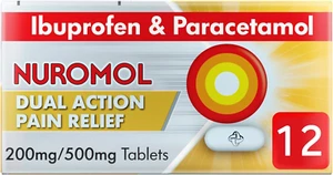 Nuromol Migraine Relief Tablets with Ibuprofen & Paracetamol, 12 Count - Picture 1 of 12