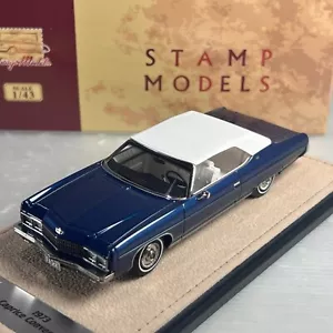 1/43 GLM Stamp 1973 Chevrolet Caprice Convertible Close roof Dark Blue STM731002 - Picture 1 of 3